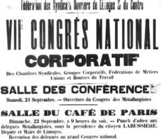 Création de la Confédération générale du travail (CGT)