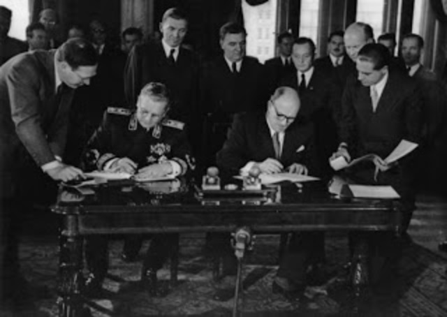 El fin de la segunda guerra mundial.