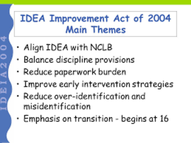 Individuals with Disabilities Education and Improvement Act