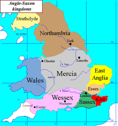 Anglo-Saxons Control Most of England