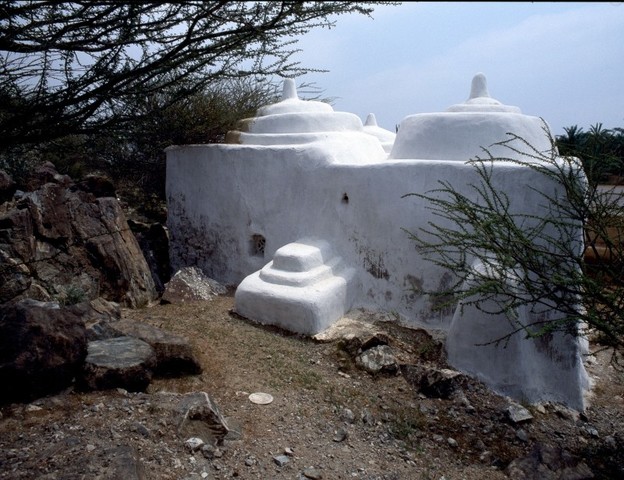"Exterior view of the Baddiyah Mosque."