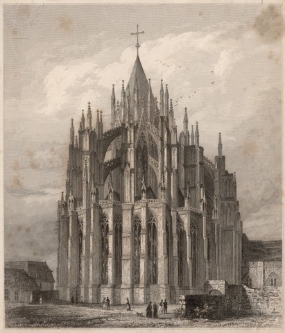 "Cologne Cathedral and construction, 1181."