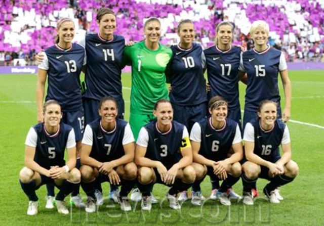 The American women's team won the first-ever women's soccer event at the Olympics.