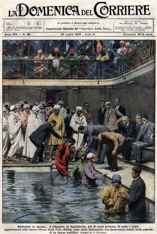 "Mass baptisms: in Glasgow."