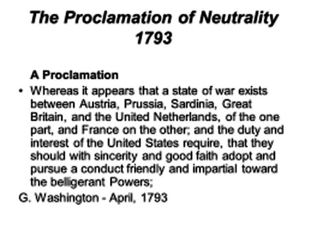 Proclamation of Neutrality