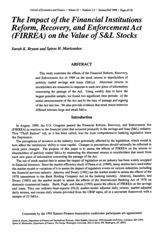 Financial Institution Reform, Recovery, and Enforcement Act (FIRREA)