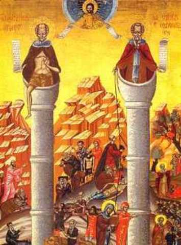 San Simeón el Grande y San Daniel. Estilitas