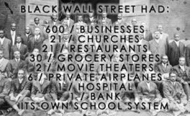 Black Wall Street Tulsa Oklahoma Race Riot