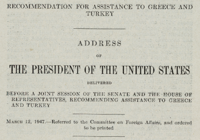 Truman Doctrine Implimented