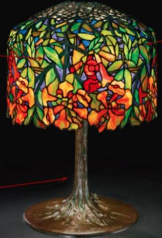 “Trumpet creeper” Table Lamp - Louis  Comfort  Tiffany