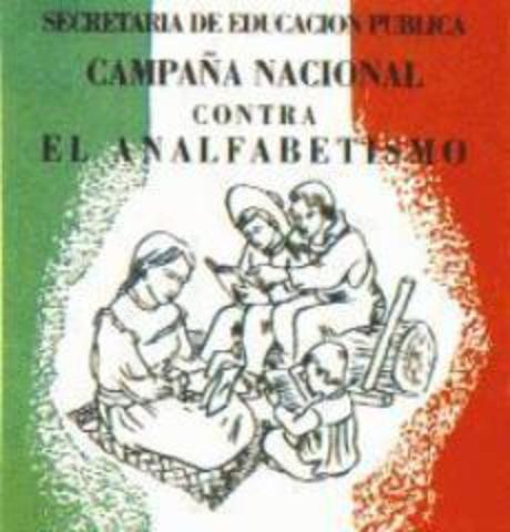 Se inició la Campaña Nacional contra el Analfabetismo