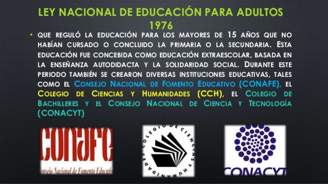 Promulgación de la Ley Nacional de Educación para Adultos