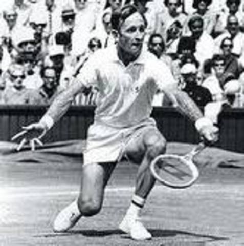 Rod Laver win mens first Open Wimbledon