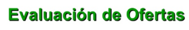 Evaluación de las ofertas