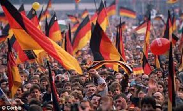East and West Germany are reunited