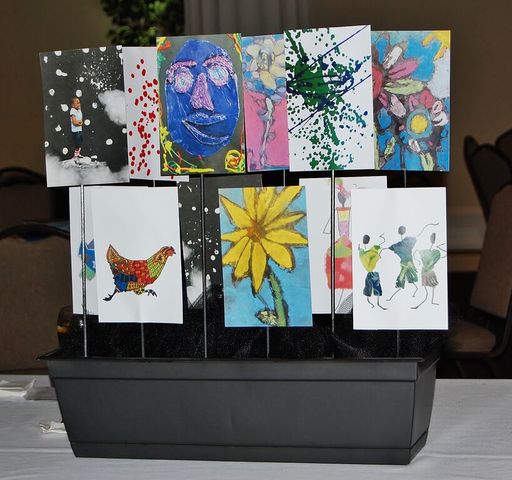 Students demonstrate Literacy Off the Page strategies at Vero Beach Museum of Art during the TLA annual Gala