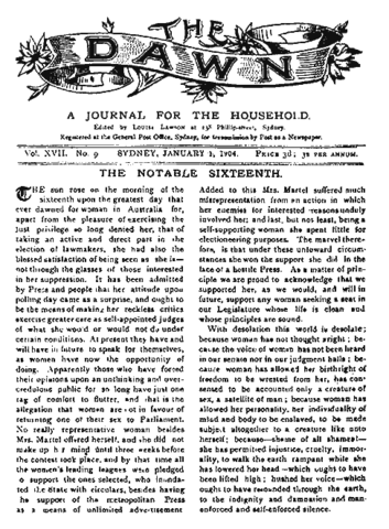 Australia's first journal for women published