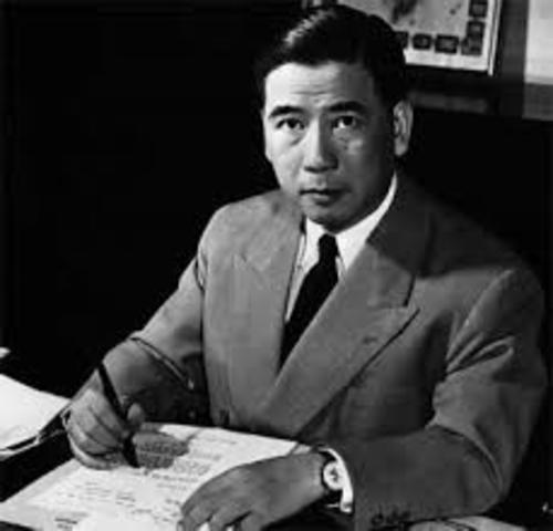 Ngo Dinh Diem claims presidency of the Republic of Vietnam