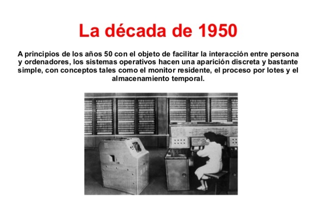 La década de 1950 (Sistema Batch)
