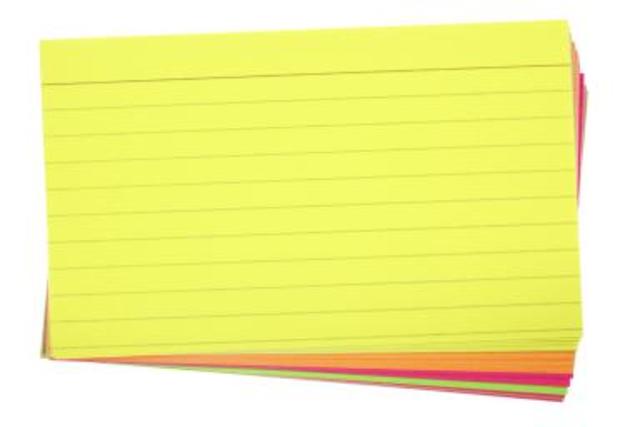 Barrett Wendell's Notecard Idea