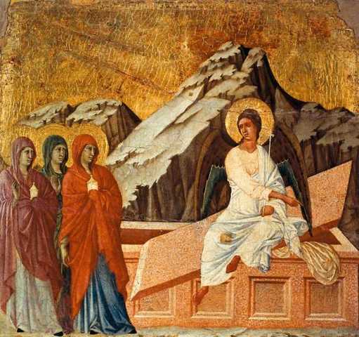 MUJERES SANTAS EN EL SEPULCRO Duccio