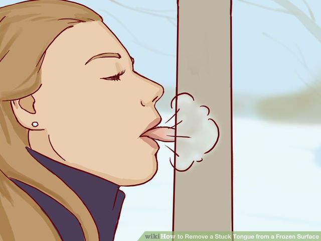 Byron gets his lips stuck to the mirror.