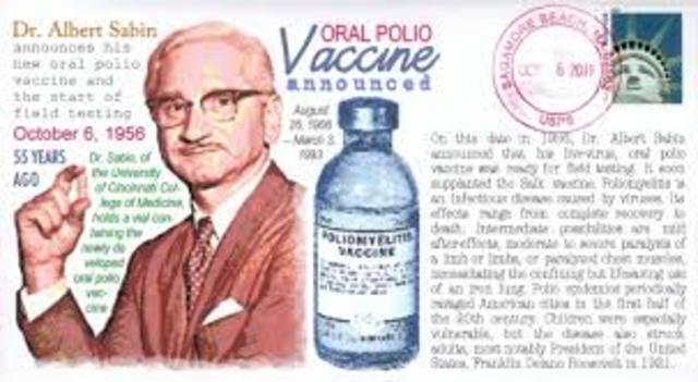 The first Polio vaccination