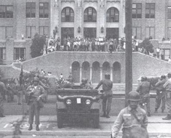 Forced Desegregation in Little Rock, Arkansas
