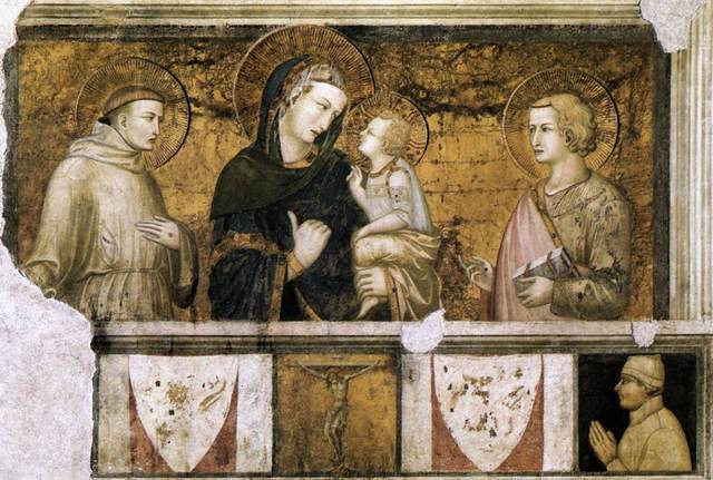 1320 - Pietro Lorenzetti - Virgin and Child between St. Francis and St. John the Baptist