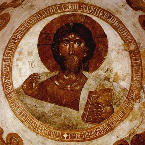 1378 - Theophanes the Greek - Fresco of Christ Pantocrator in the Church of the Transfiguration in Novgorod