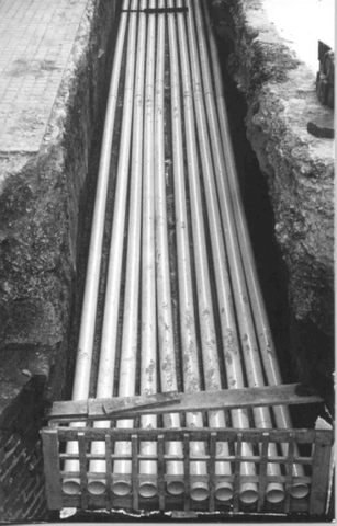 Cableado telefónico subterráneo.