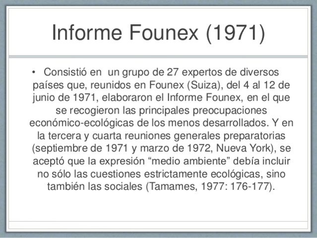 Suiza - El Informe de Founex