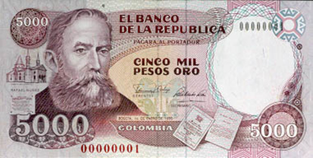 Billetes de 5000 pesos primera edicion