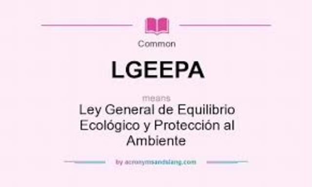 Ley General del Equilibrio Ecológico y la Protección al Ambiente (LGEEPA).