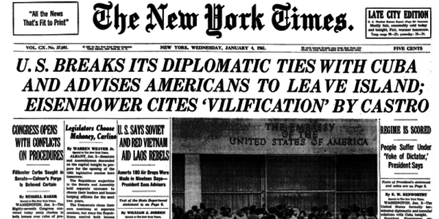 U.S. severs relations with Cuba