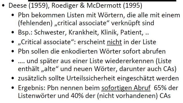 Deese-Roediger-McDermott Paradigma