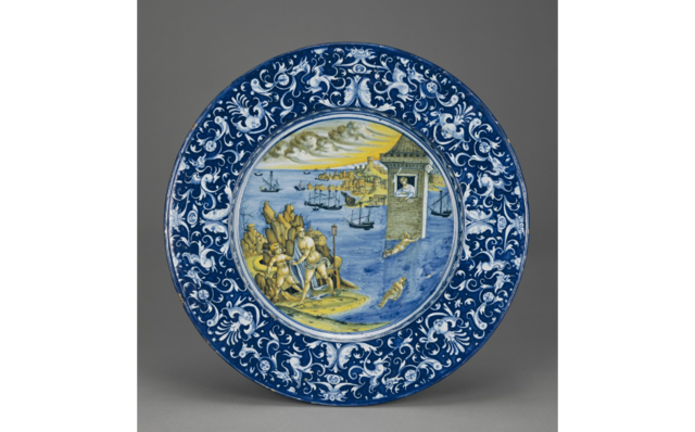 Plate with Hero and Leander-Unknown