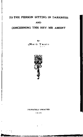 To the person sitting in darkness