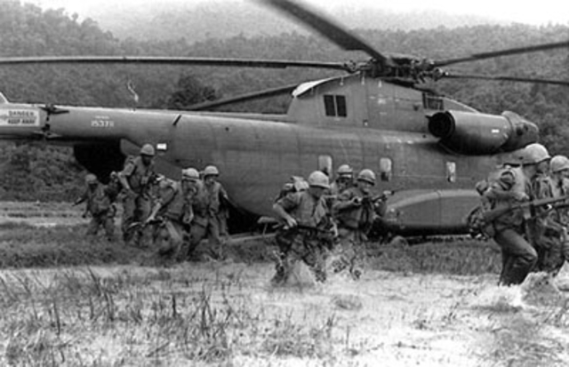 United States Marines arrive in South Vietnam,