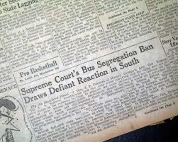 The Interstate Commerce Commission bans bus segregation