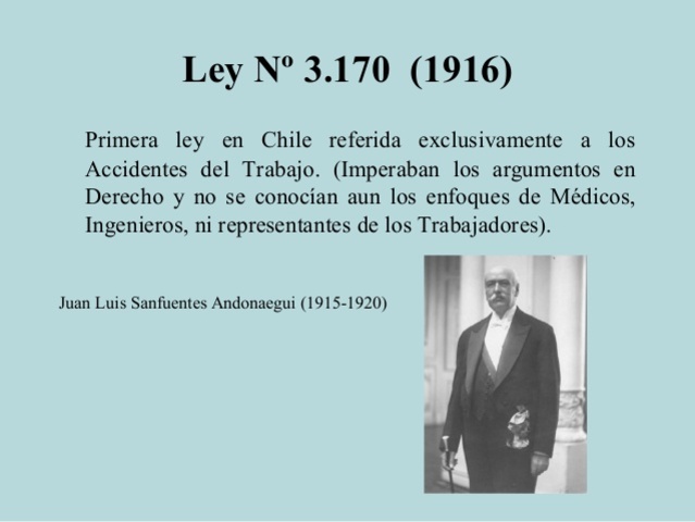Pronulgacion de la ley de accidentes del Trabajo