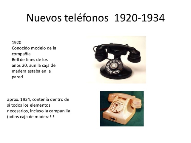nuevos telefonos 1920-1934