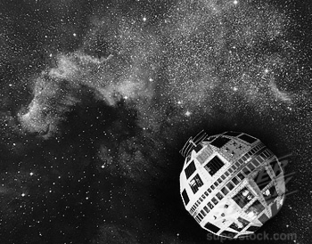 First commercial communications satellite.