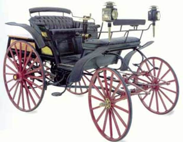 Automovil por ruedas de Friccion .1889