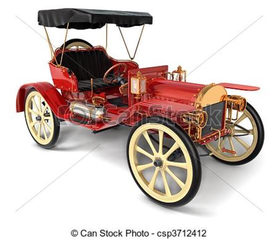 Automovil con freno de cuatro ruedas .1910