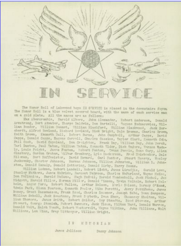 Lakewood Men in Service WWII 1943