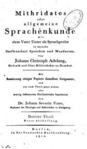 Mithridates de Johann Adelung