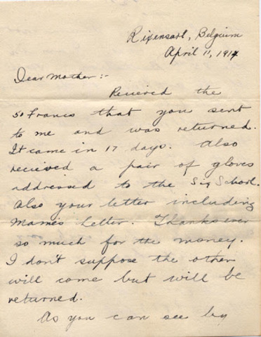 Mrs. Feehan receives a letter from Squizzy Taylor