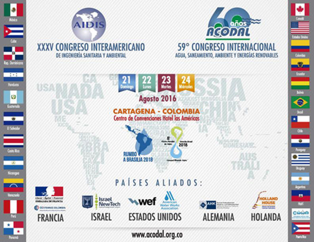 Asociación Interamericana de Ingeniería Sanitaria y Ambiental-AIDIS y ACODAL: Cartagena, Colombia, 21-24 de Agosto