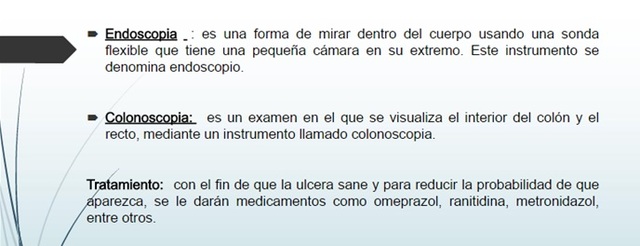 algunos procedimientos para explorar el colon o el estomago
